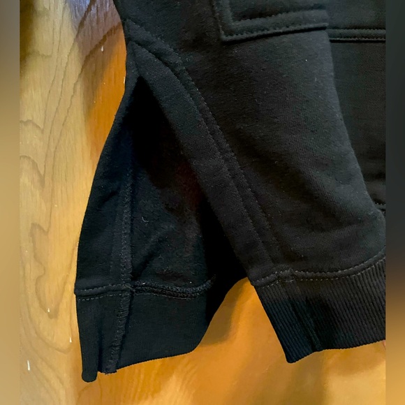 Extra long hoodie with split hem - black, women’s XS, H&M - Picture 3 of 4